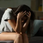 This picture shows person in teas test anxiety.